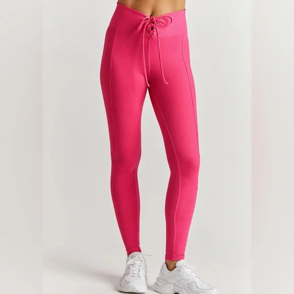 Year of Ours Ribbed Football Leggings Tie Waist - Picture 2 of 8